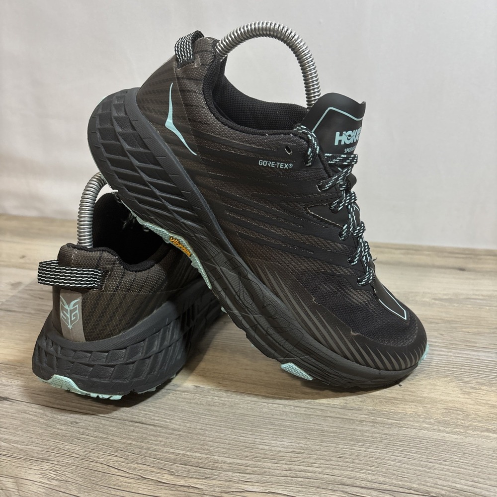 Hoka One One Black and Teal Trail Running Shoe